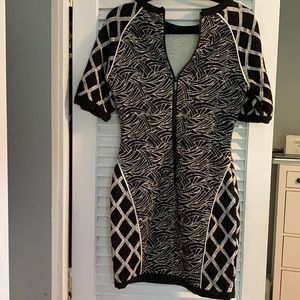 Elizabeth and James black and white dress